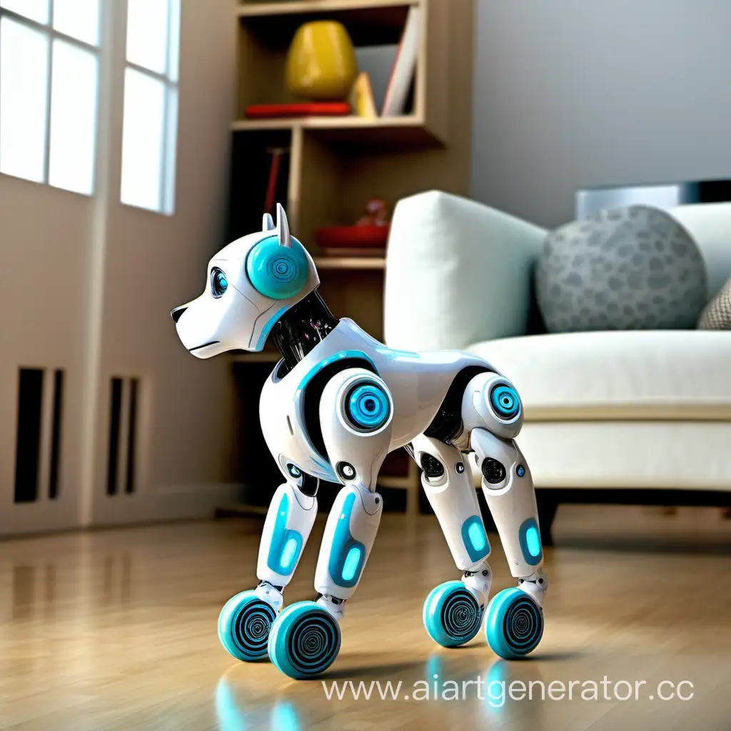 Futuristic-Interactive-Robot-Toy-Companion-for-Children-with-Internet-Connectivity-and-DogLike-Appearance