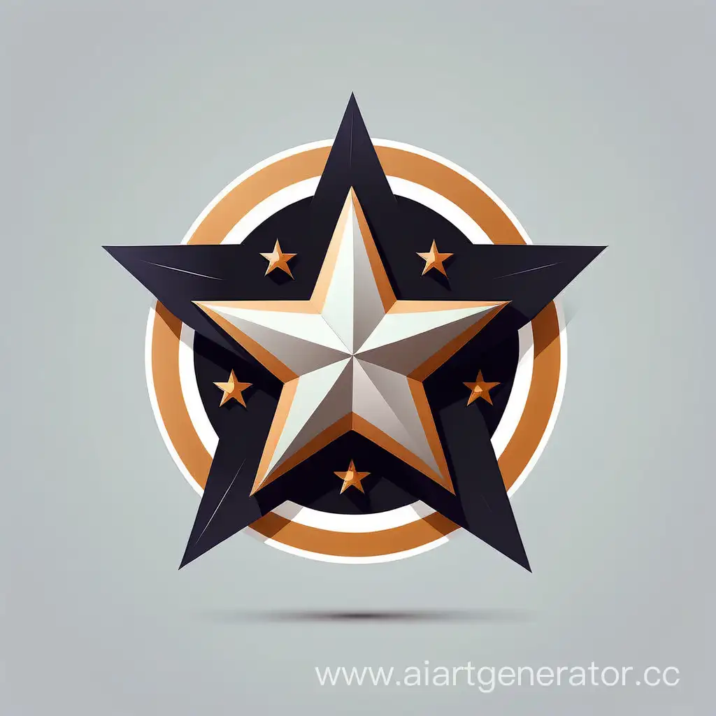 simple logo of star banner.