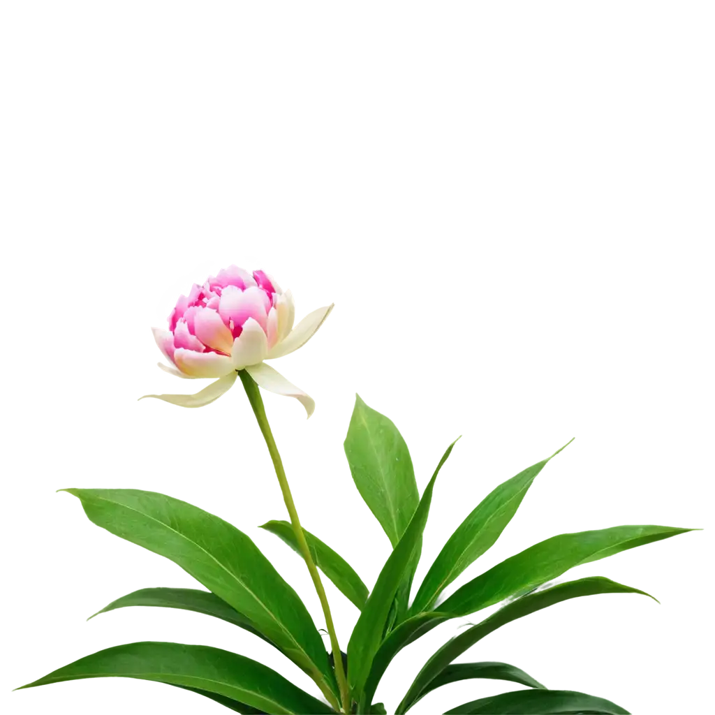 The flower peony is pink