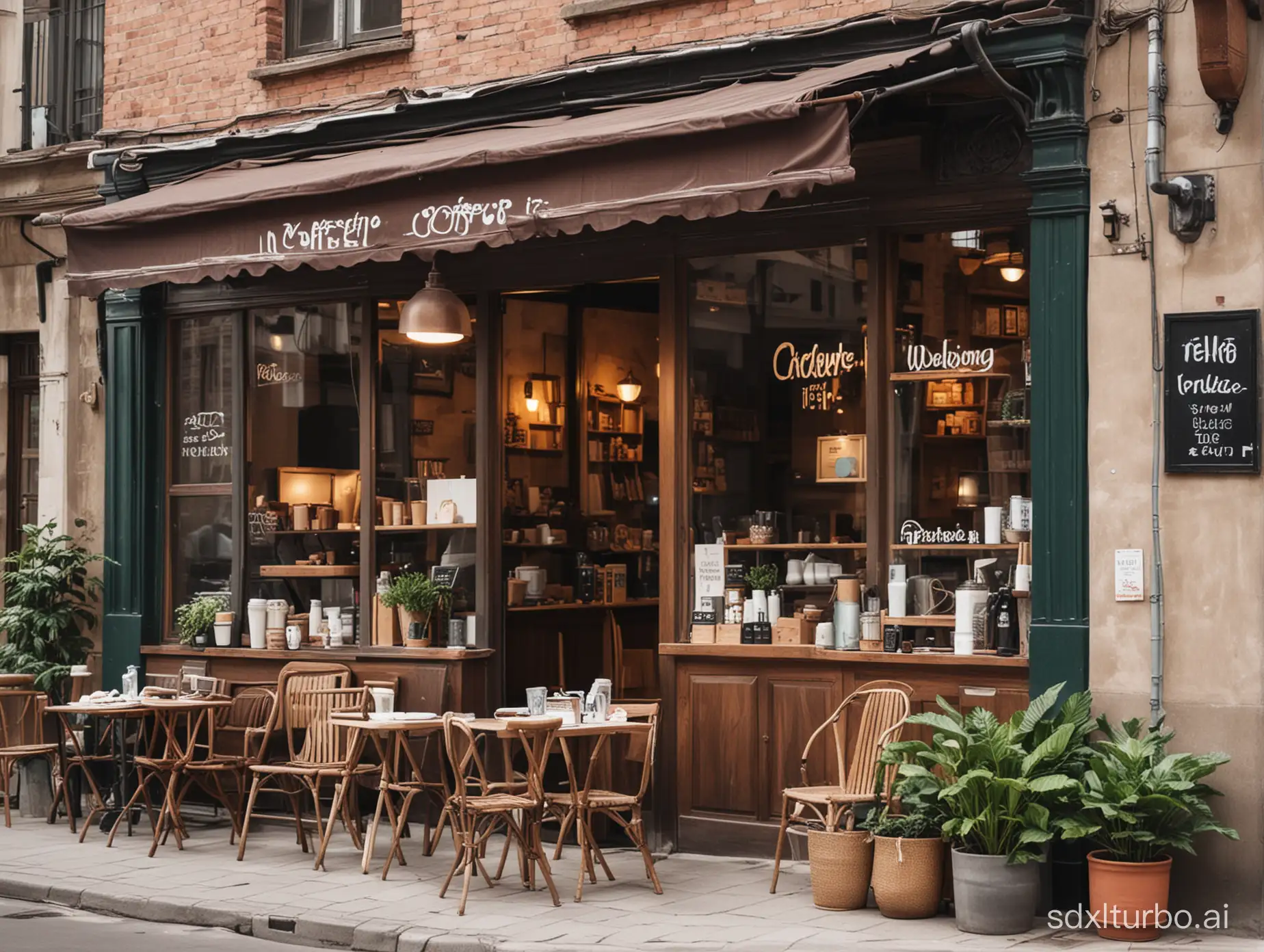 Street-side boutique coffee shop