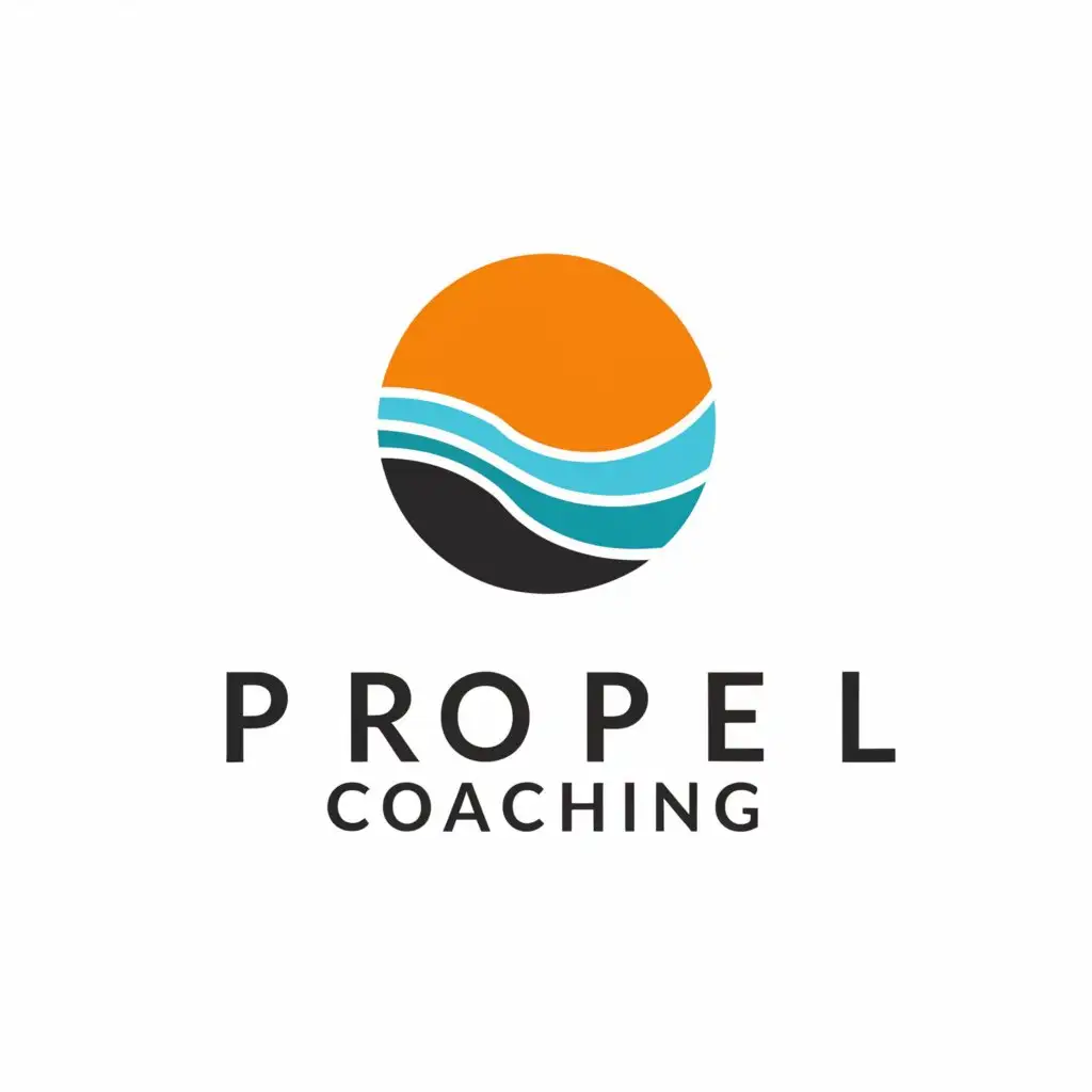 a logo design,with the text "Propel Coaching", main symbol:wave,Moderate,clear background