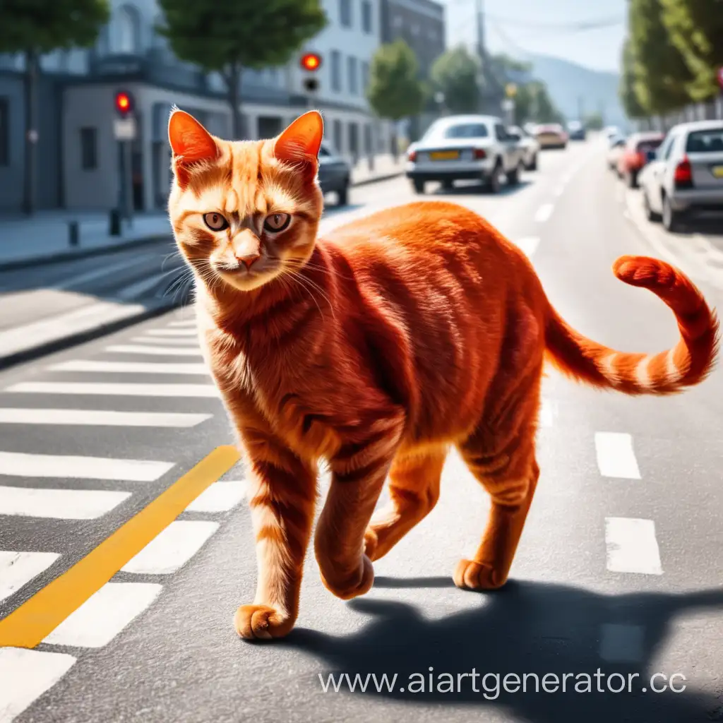 Adventurous-Red-Cat-Crossing-the-Road