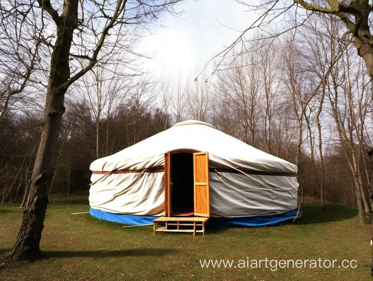 Scenic-Yurt-Surrounded-by-Nature-Tranquil-Retreat-in-the-Wilderness