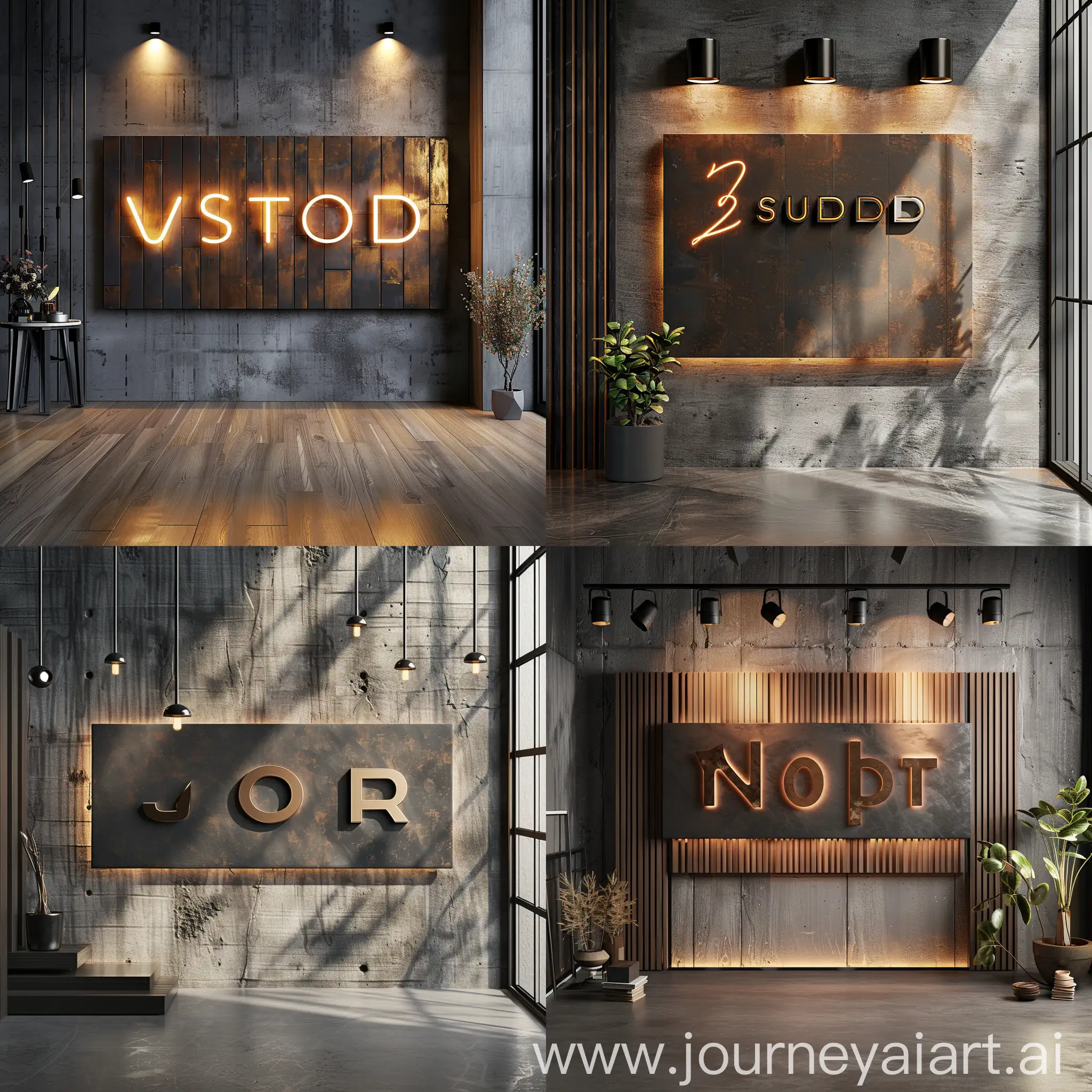 Contemporary-Artistic-Photography-Studio-Signage-with-Minimalist-Design-and-Warm-Lighting