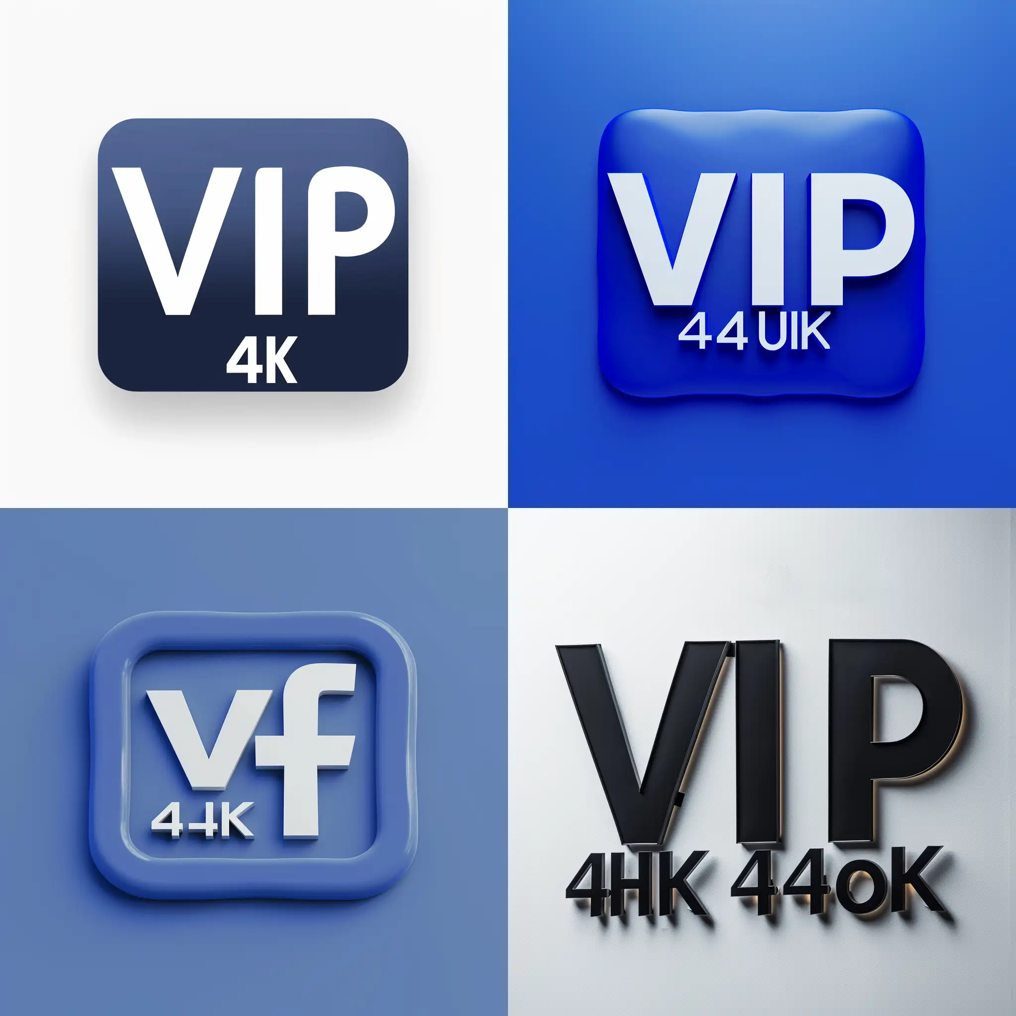 minimalist clean facebook banner image, my facebook page name: VIP 4k UK, ratio 16:9, ingnore anyother ration and keep 16:9 
