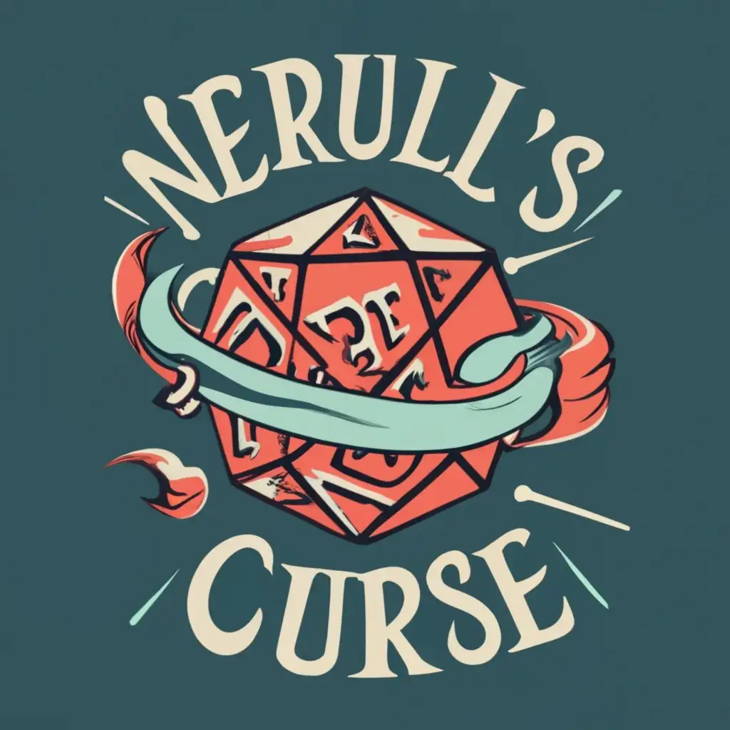 logo, D&D, with the text "Nerull's Curse", typography, be used in Entertainment industry