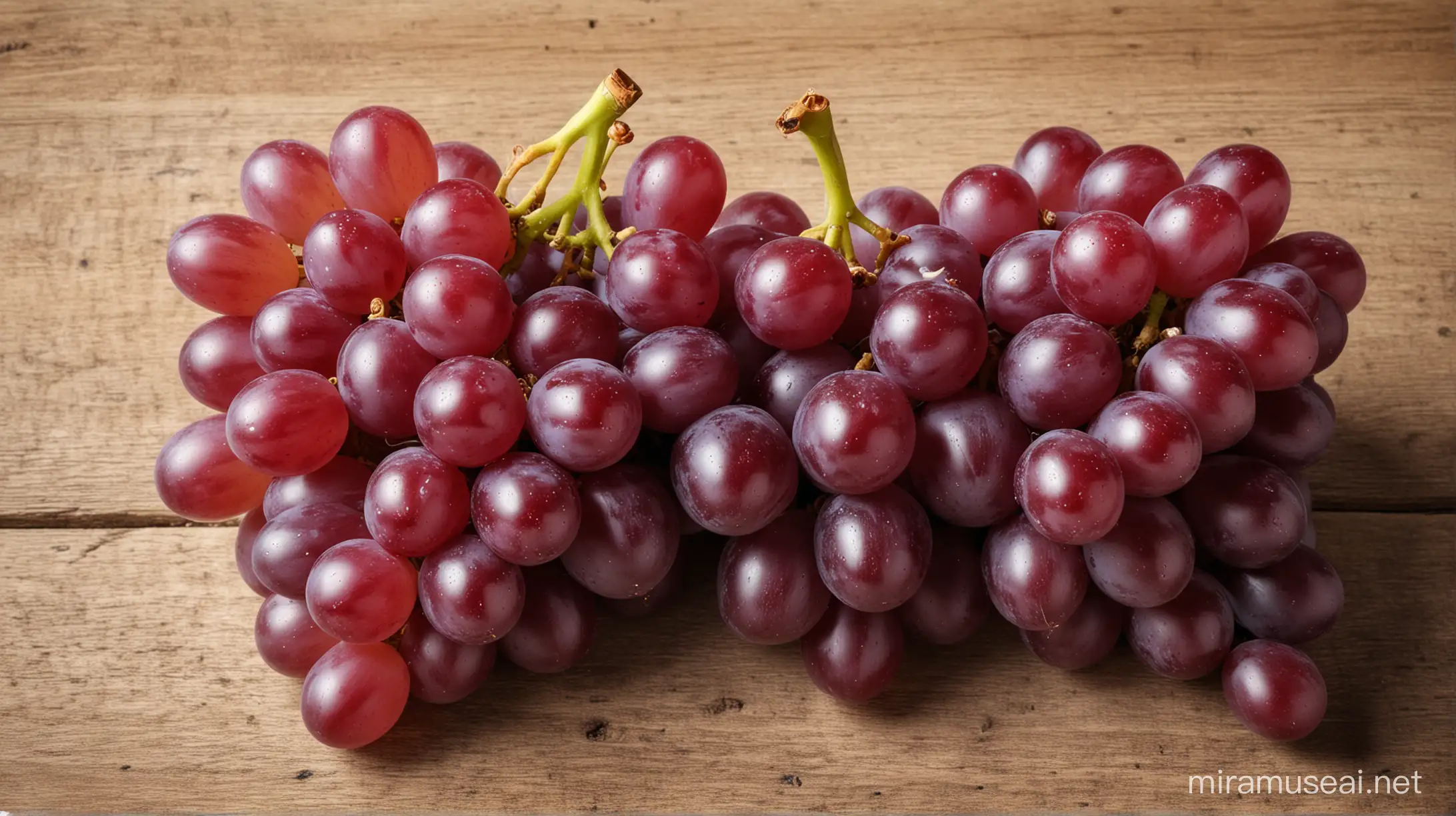 Bunch of Grapes Hanging from the Vine Fresh and Juicy Harvest