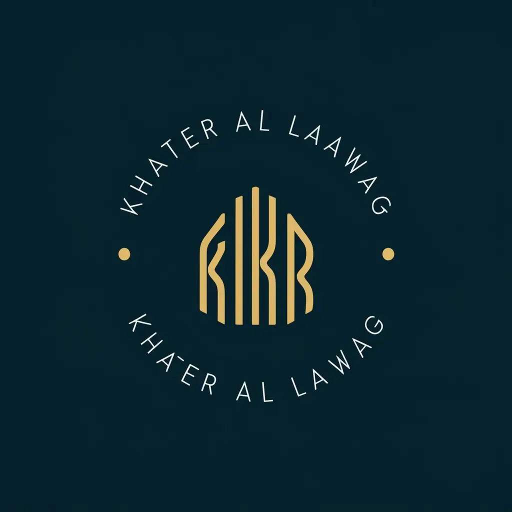 logo, Circle, with the text "Khater Al Lawag", typography, be used in Finance industry