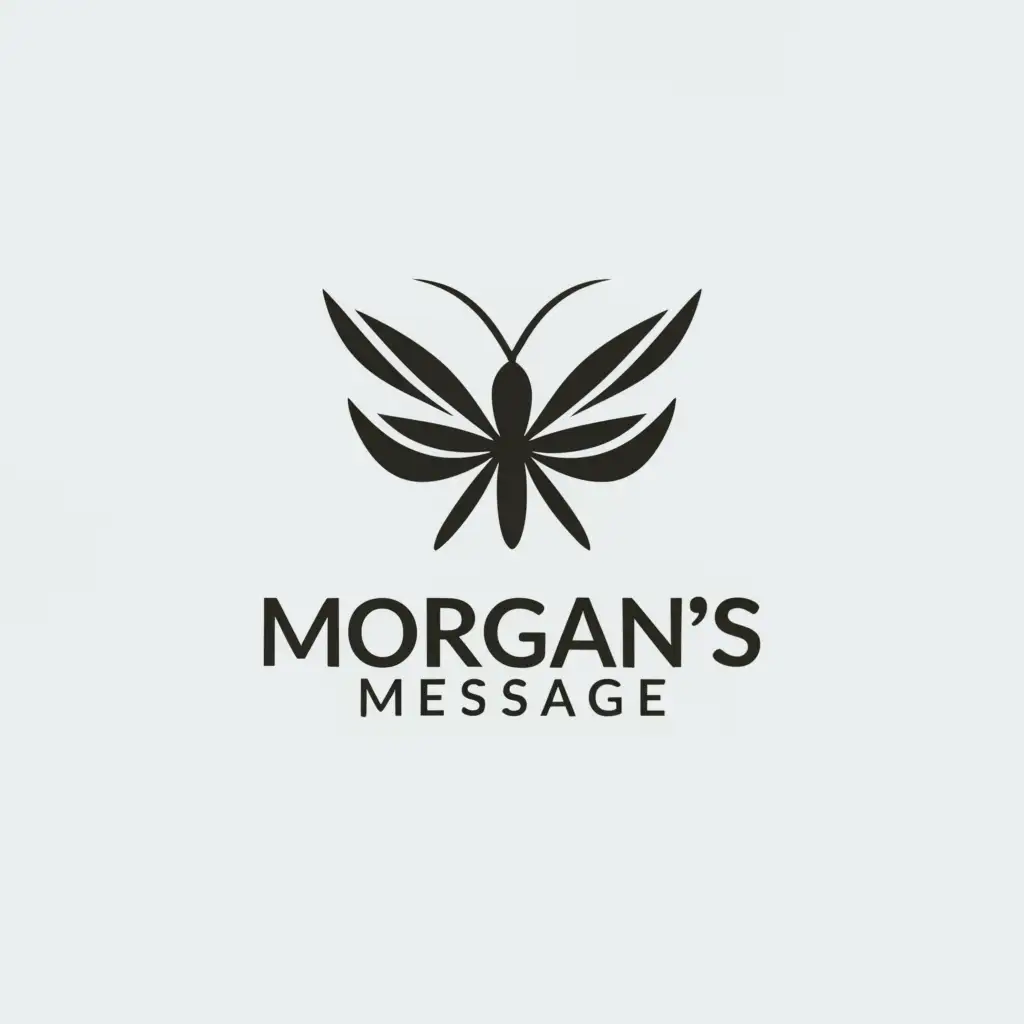 a logo design,with the text "Morgan's Message", main symbol:Butterfly,Moderate,be used in Sports Fitness industry,clear background