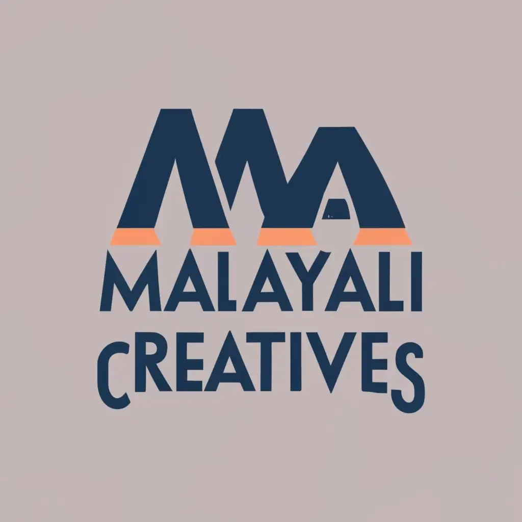 logo, Ma, with the text "Malayali Creatives", typography, be used in Home Family industry