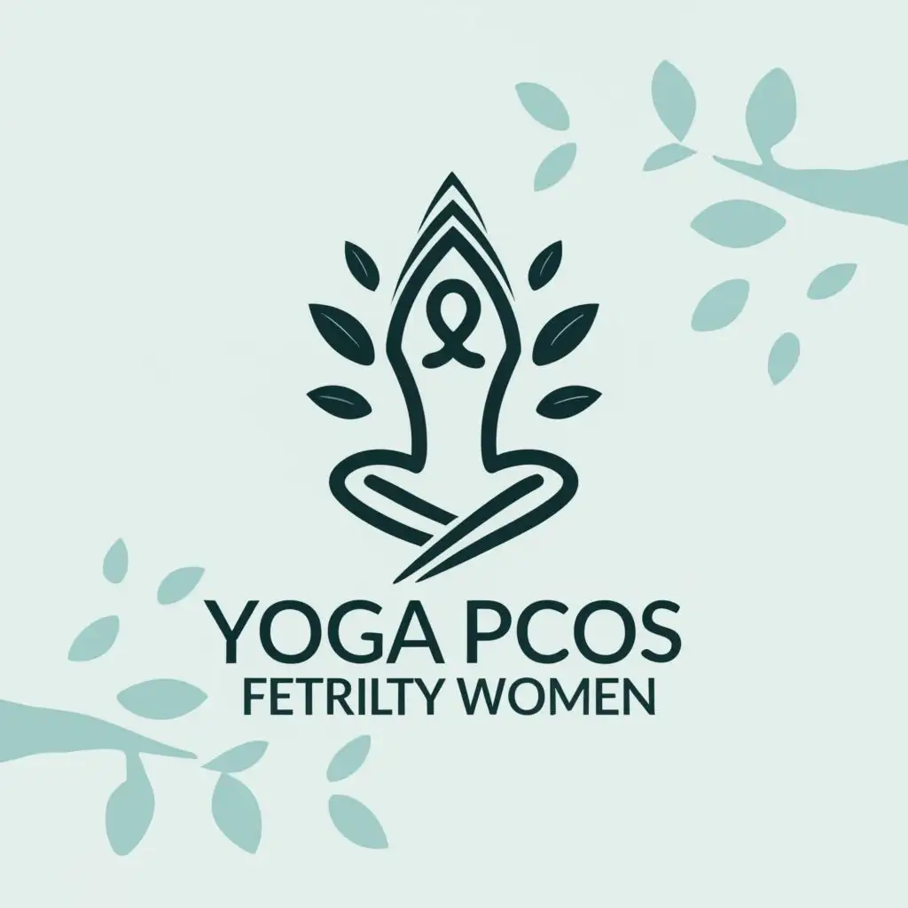 a logo design,with the text "yoga PCOS fertility women", main symbol:yoga,Moderate,clear background