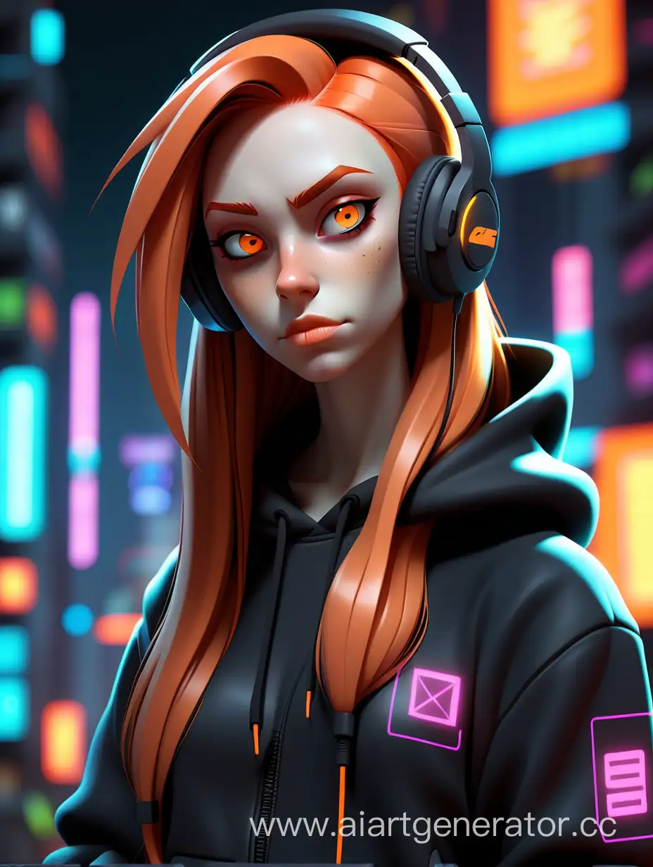 Cyberpunk-Gamer-Girl-with-Orange-Hair-and-Neon-Cityscape