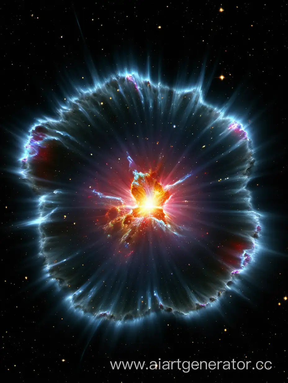 Vibrant-Supernova-Explosion-in-Cosmic-Depths