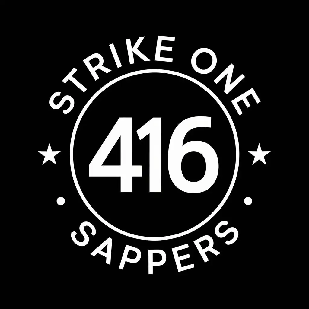 LOGO-Design-For-Strike-One-Sappers-Circular-Design-with-Bold-Typography