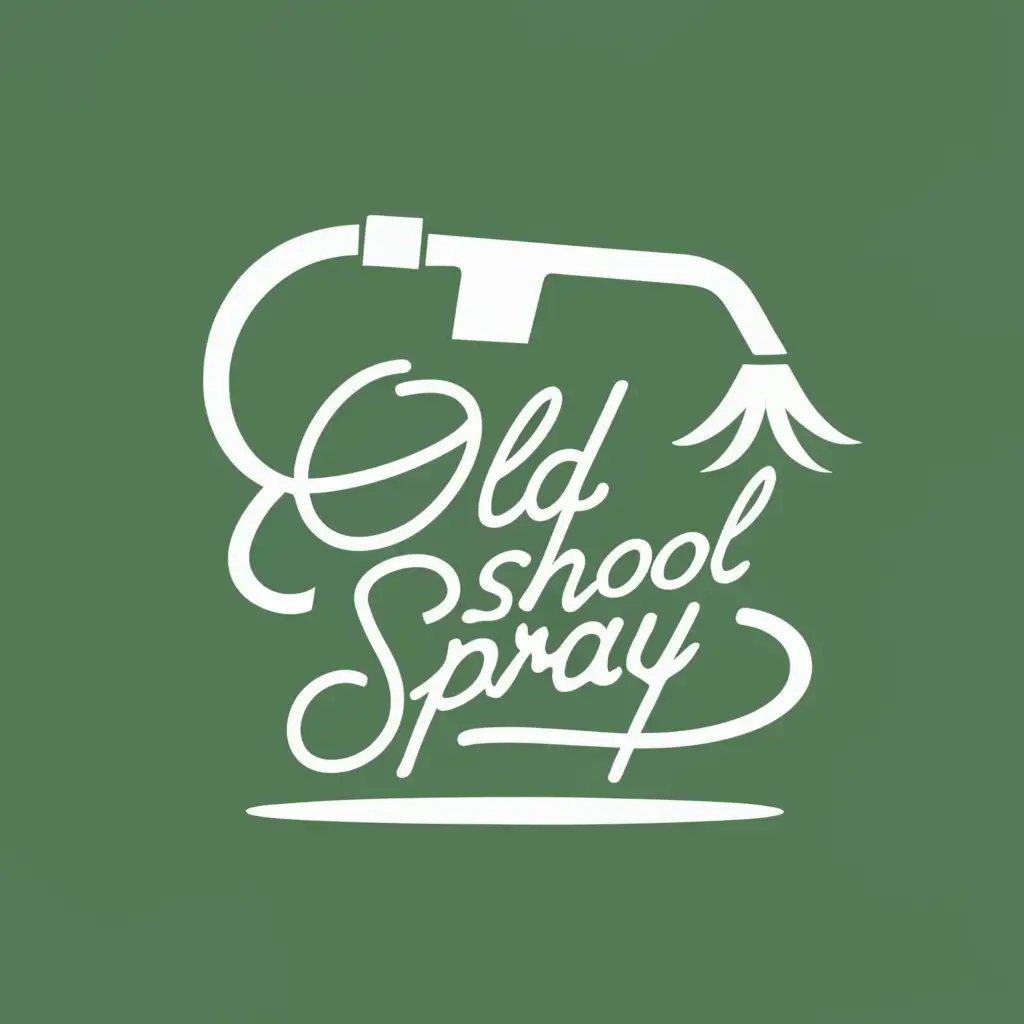 logo, Pressure washer, with the text "OLD SCHOOL SPRAY", typography