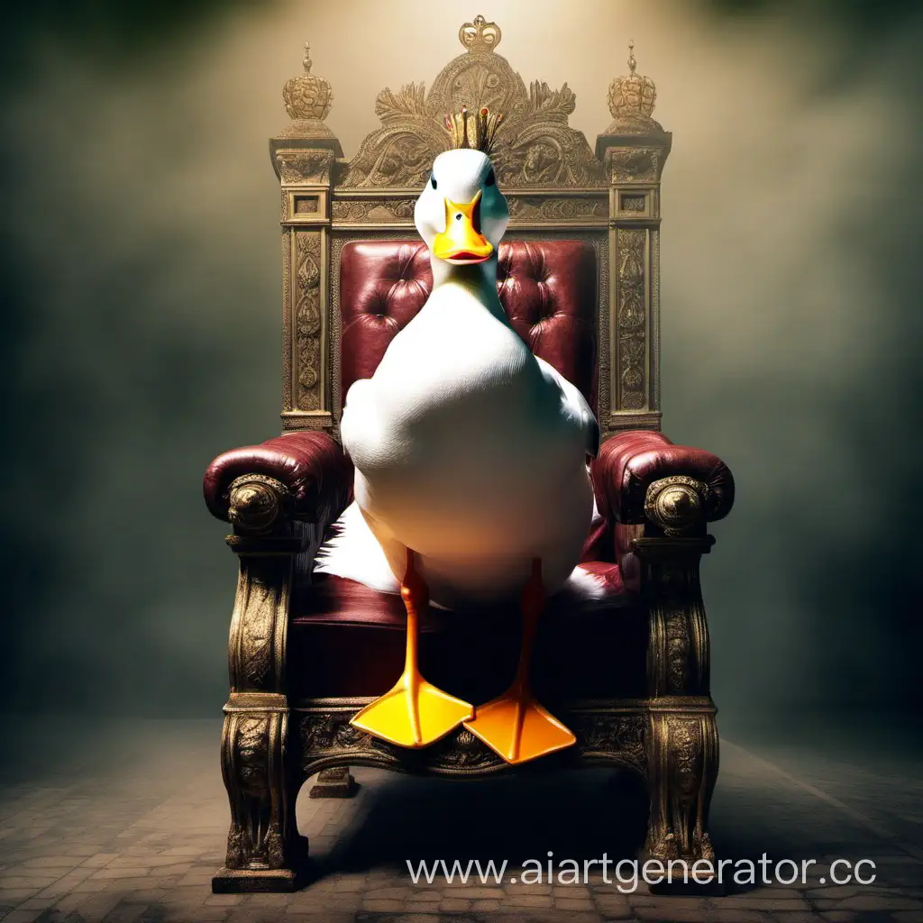 Majestic-Duck-Monarch-Seated-on-the-Royal-Throne