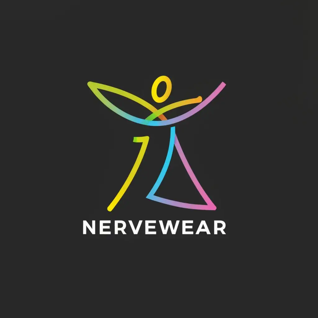 a logo design,with the text "NerveWear", main symbol:Clothes