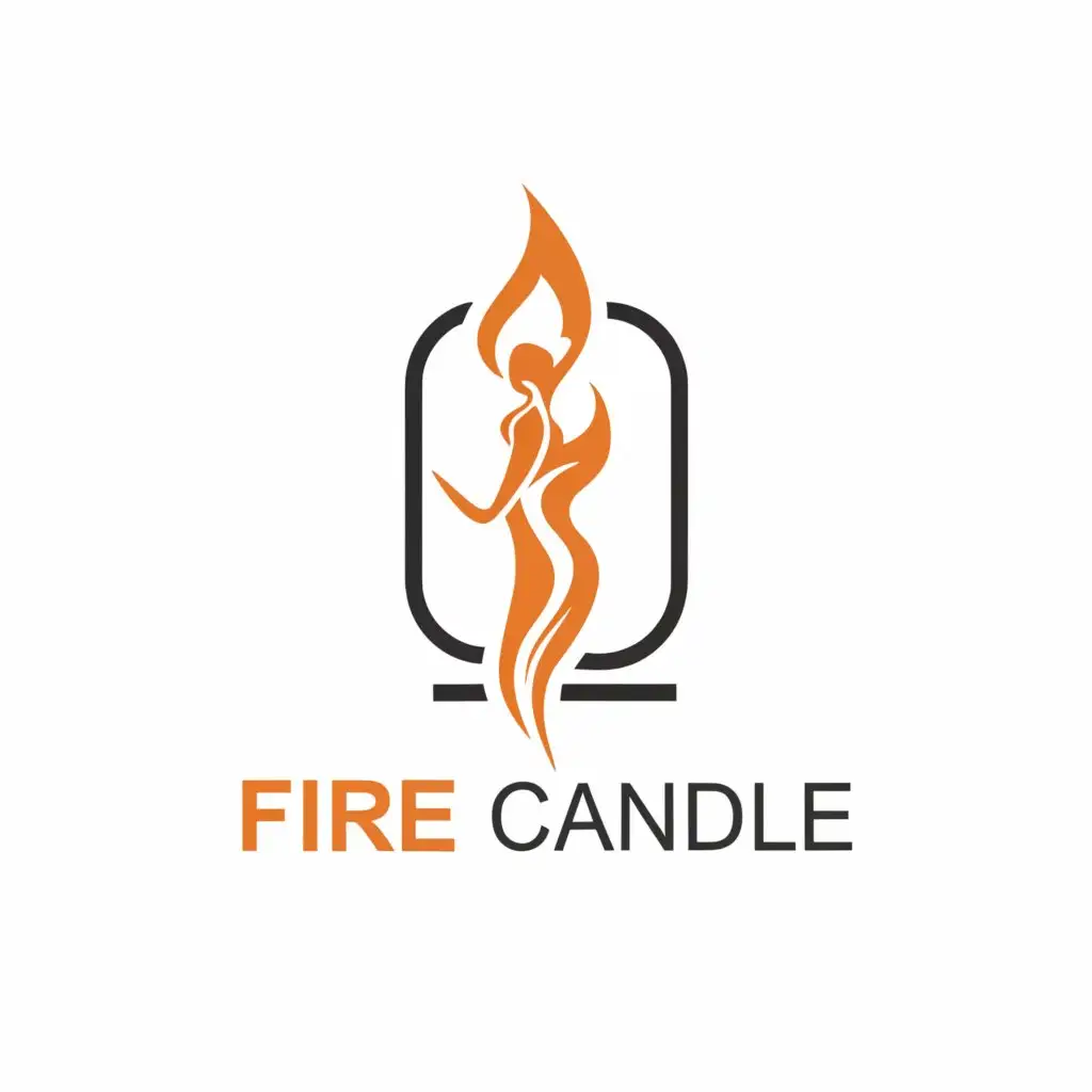 LOGO-Design-For-Fire-Candle-Elegant-Woman-Lighting-Candle-in-Clear-Background