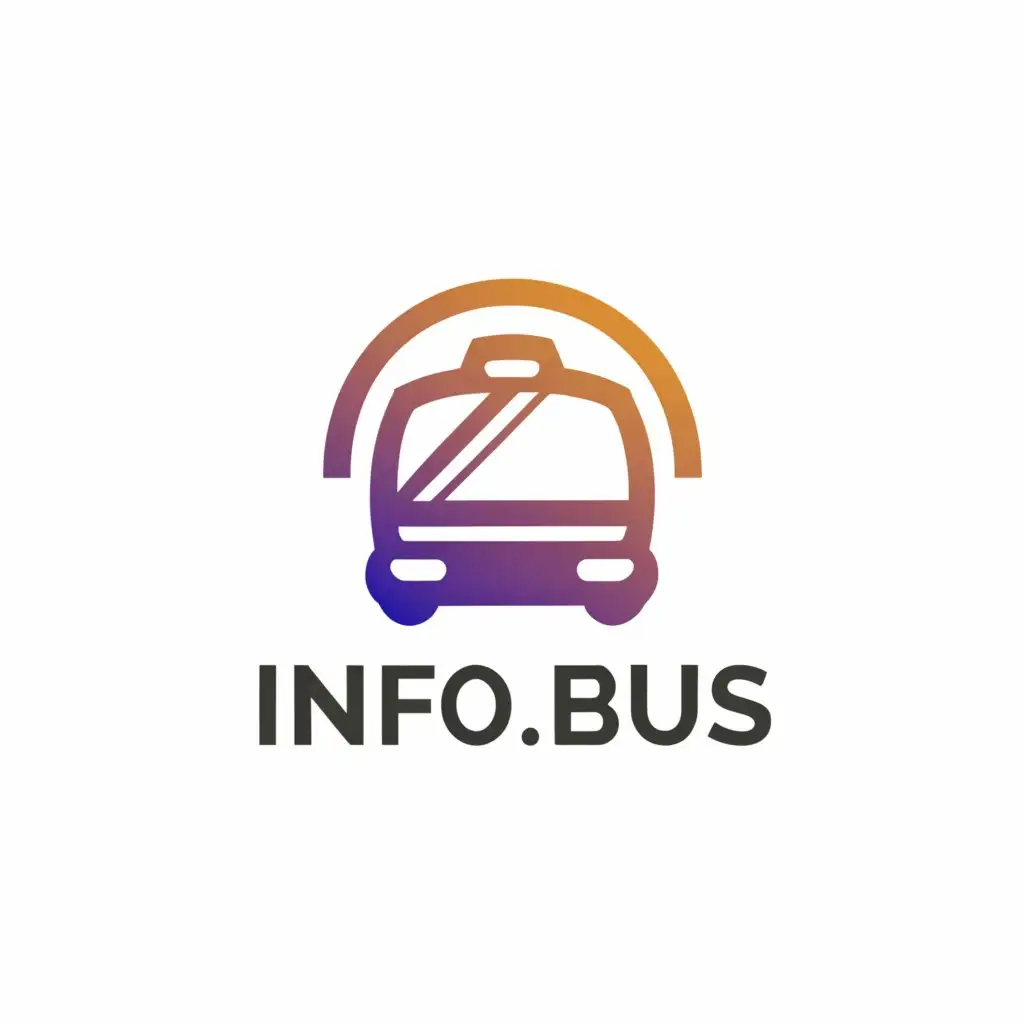 a logo design,with the text "info.BUS", main symbol:Circle,Moderate,clear background