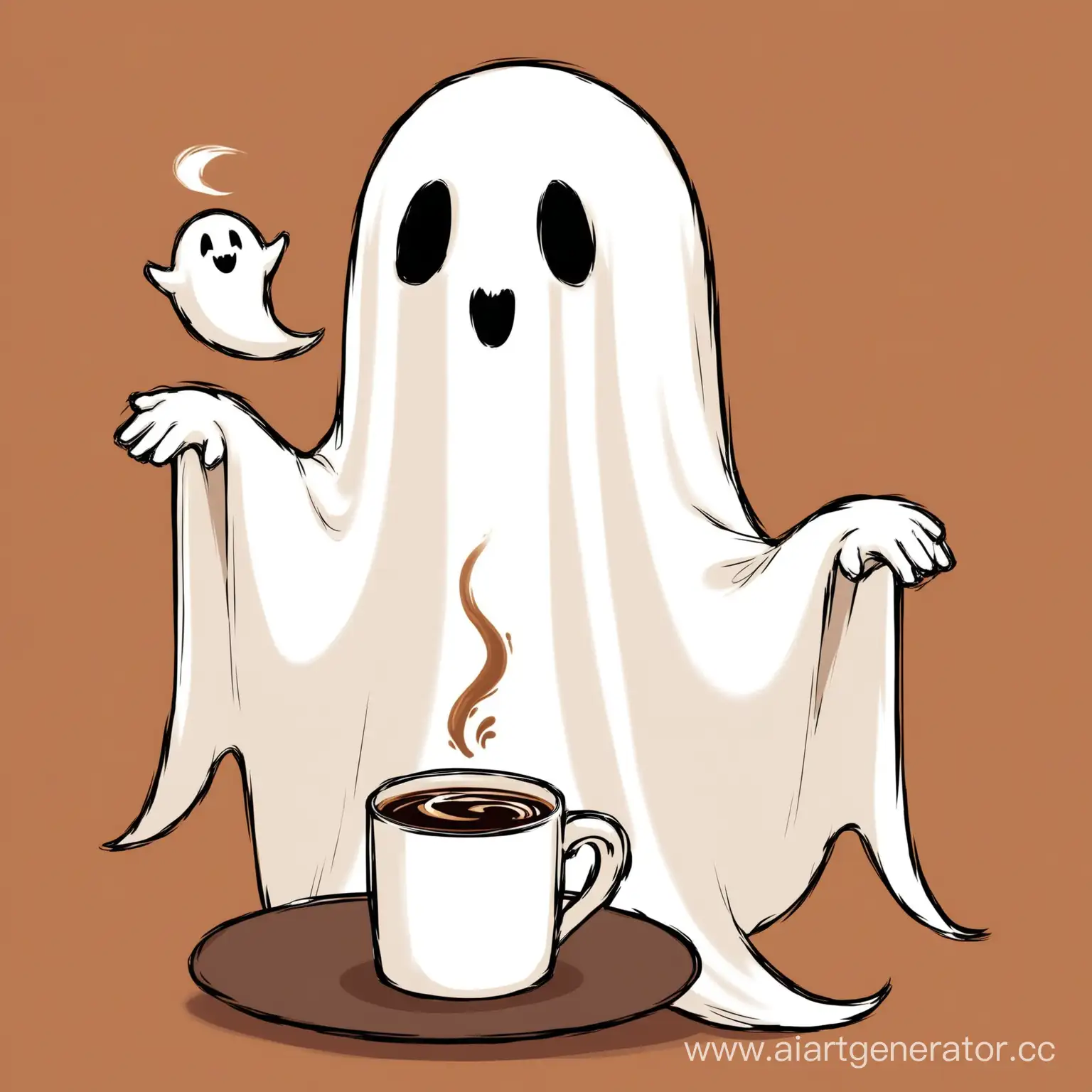Ghost and coffee