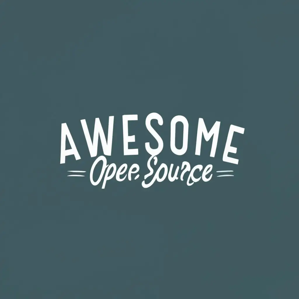 logo, system pc open source, with the text "AWESOME", typography, be used in Technology industry