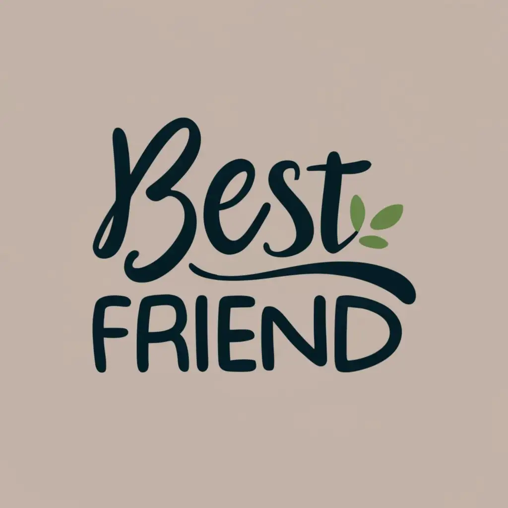 LOGO-Design-For-Best-Friend-Heartwarming-Typography-for-Home-and-Family-Industry