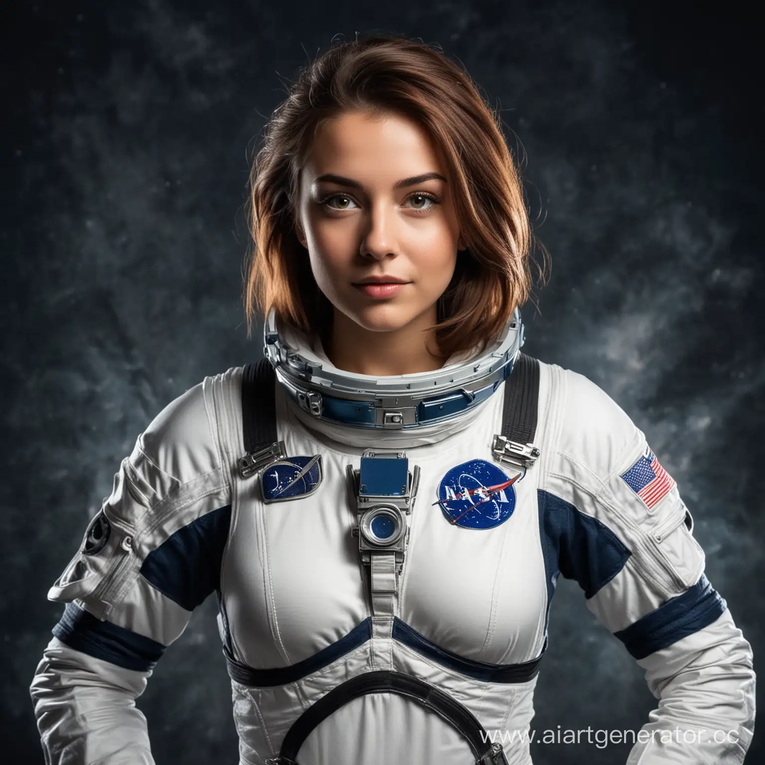 Astronaut-Girl-with-Enchanting-Beauty-in-Deep-Space