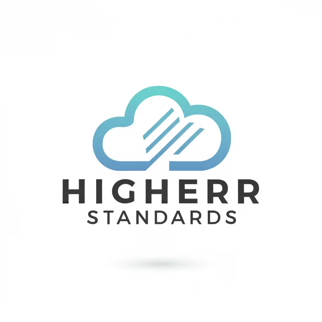 a logo design,with the text "Higher Standards", main symbol:Cloud, Blue Sky,Moderate,be used in Retail industry,clear background