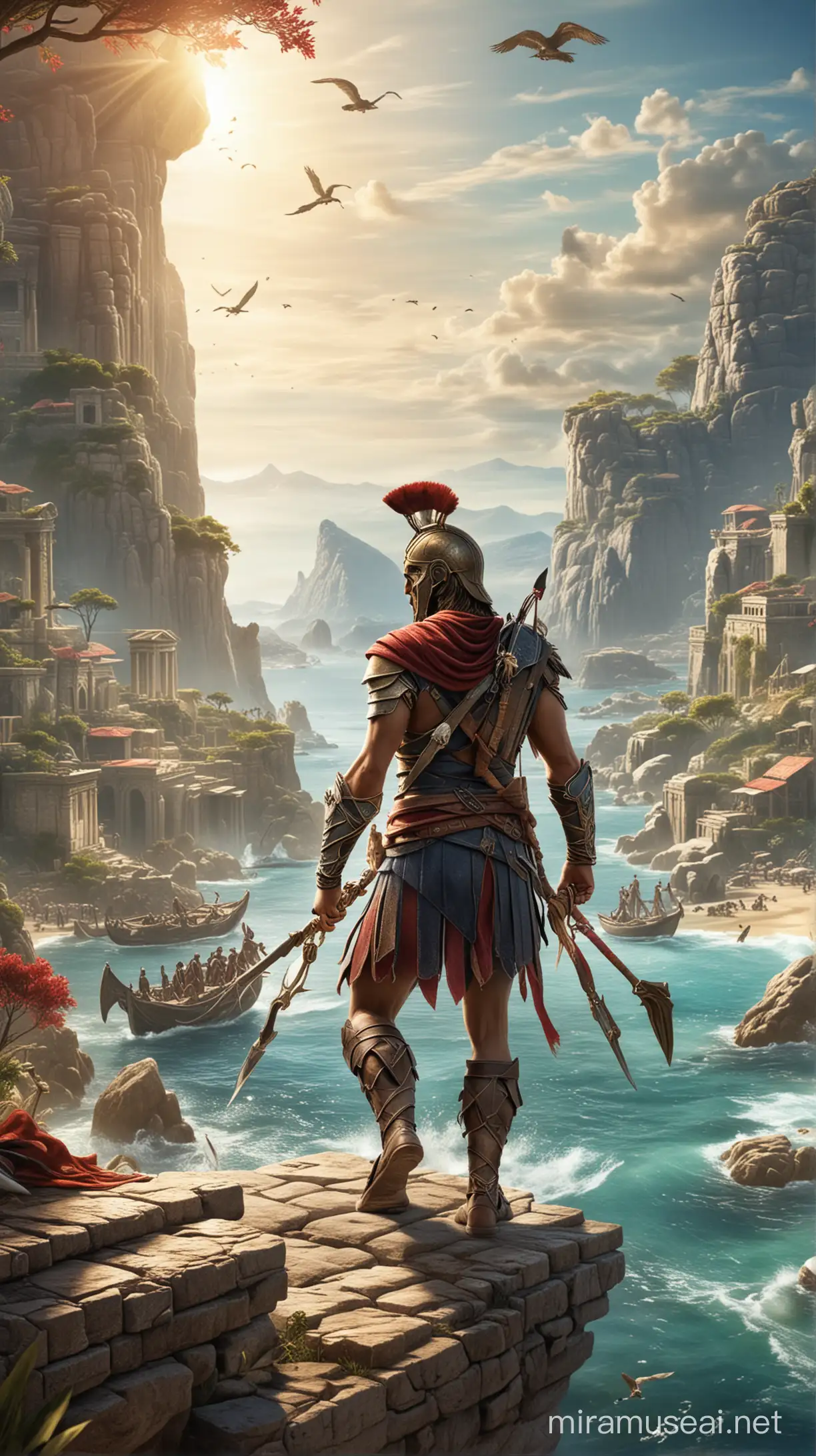 Majestic Landscapes of Assassins Creed Odyssey 4K Phone Wallpaper without Characters