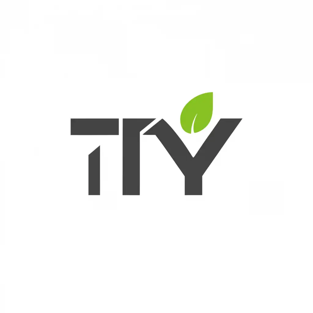 a logo design,with the text 'TY', main symbol:Leaf,Moderate,be used in biotechnology industry,clear background