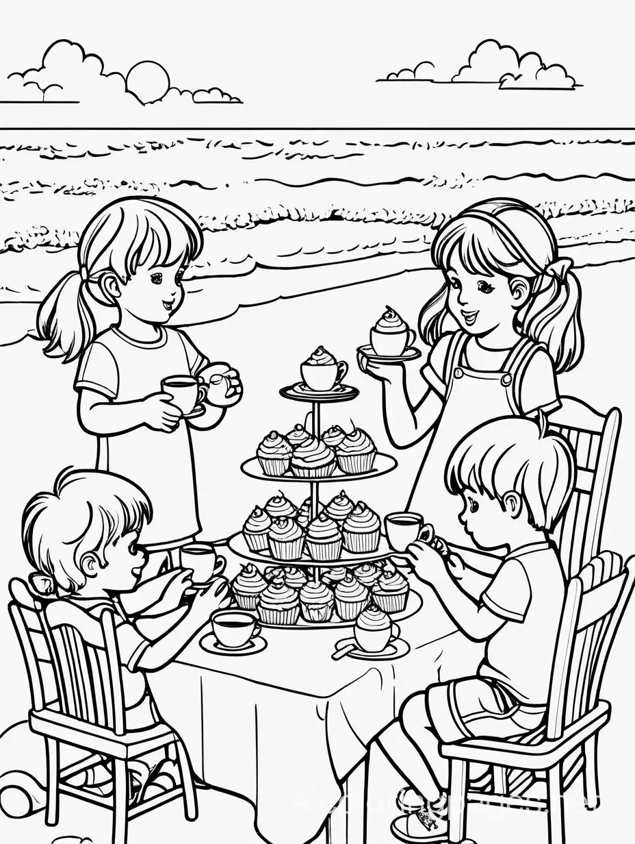 Kids-Beach-Tea-Party-with-Cupcakes-Fun-Summer-Activity