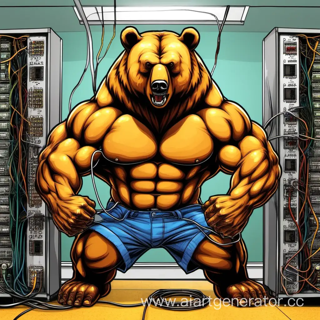 Muscular-Bear-Electrician-Boosts-Bitcoin-Crypto-Repairs-in-Action
