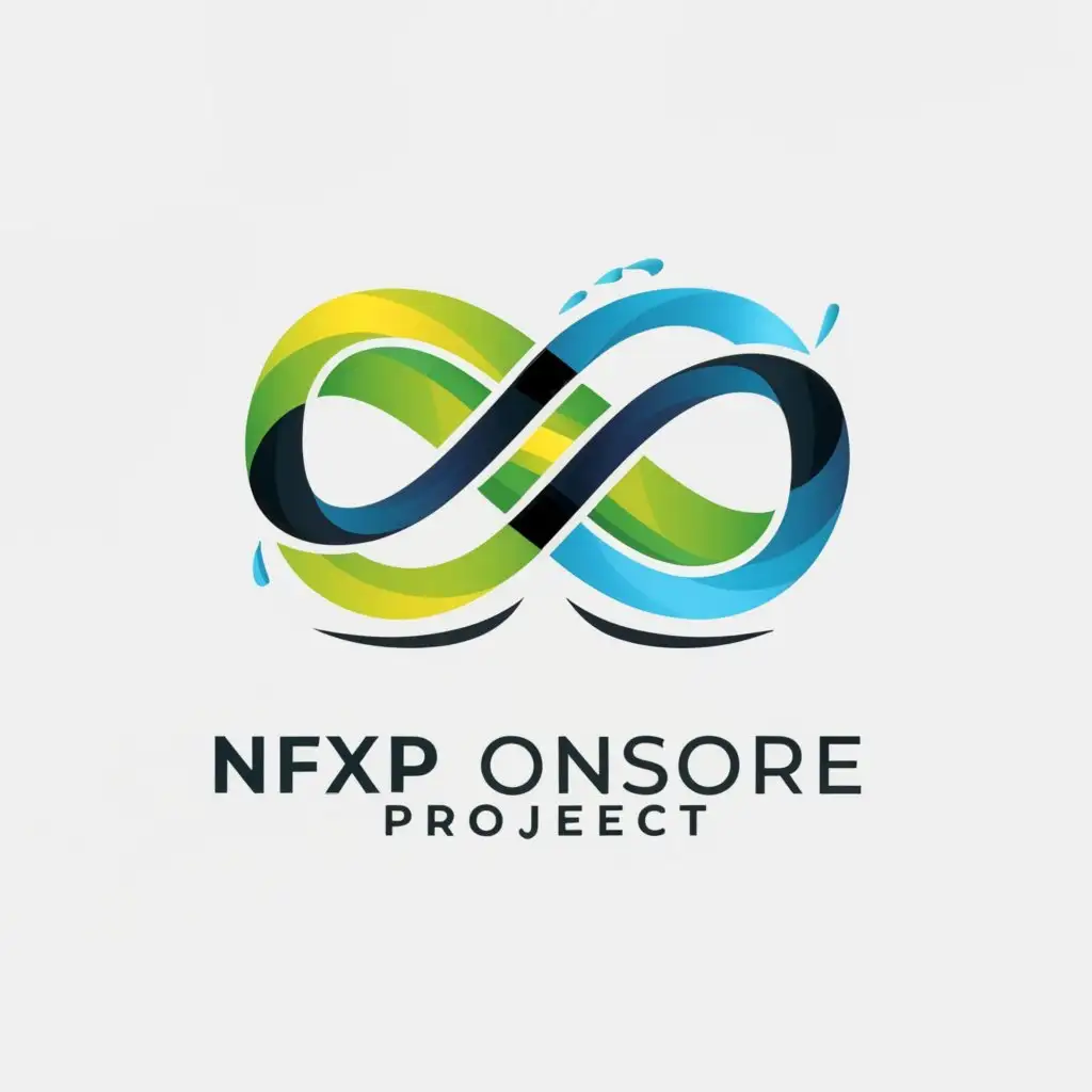 a logo design,with the text "NFXP ONSHORE PROJECT'", main symbol:Liquid energy,Moderate,be used in Construction industry,clear background