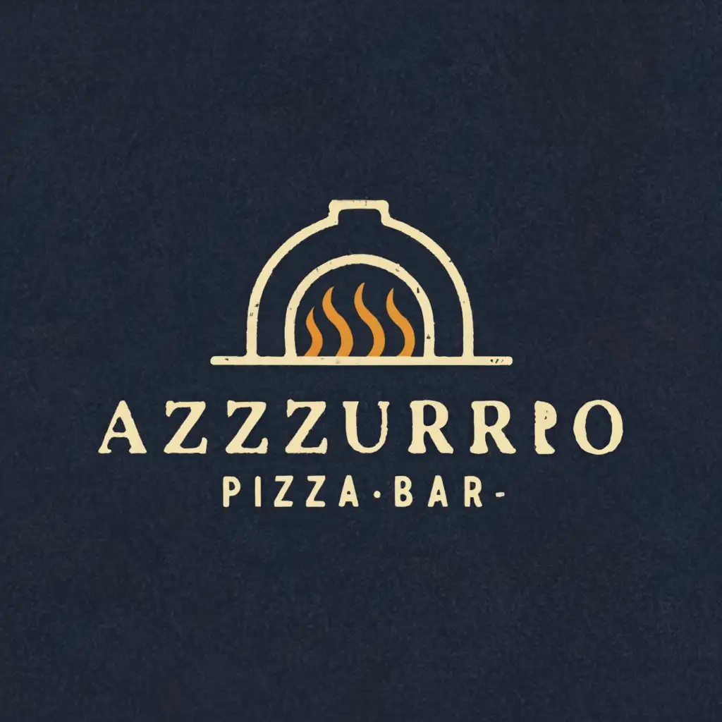 a logo design,with the text "Azzurro Pizzabar", main symbol:Oven,Moderate,be used in Restaurant industry,clear background