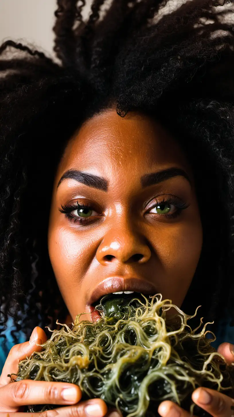 Black Woman Disgusted by Taking Green Sea Moss