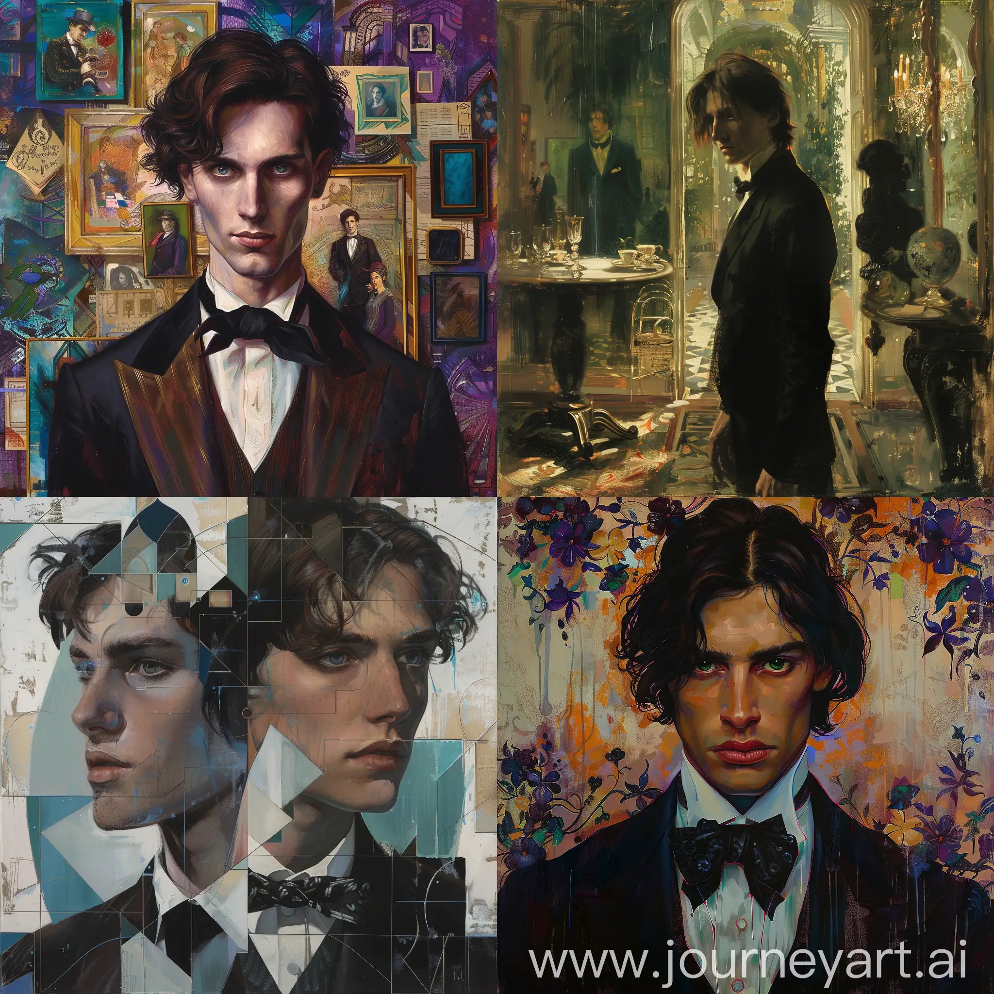 Picture of Dorian Gray, futurism  art --v 6