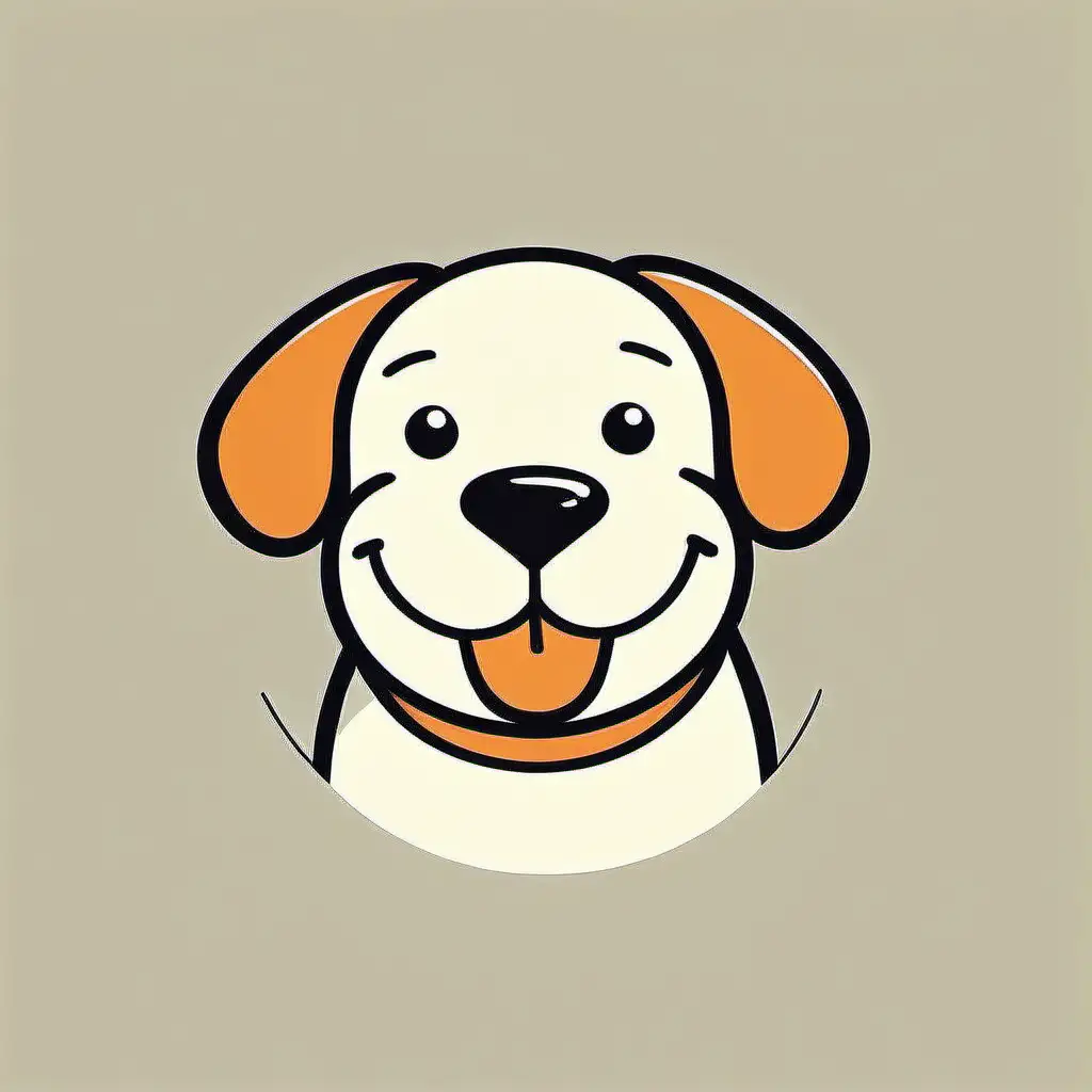 Cheerful Cartoon Dog Drawing Playful and Whimsical Canine Art