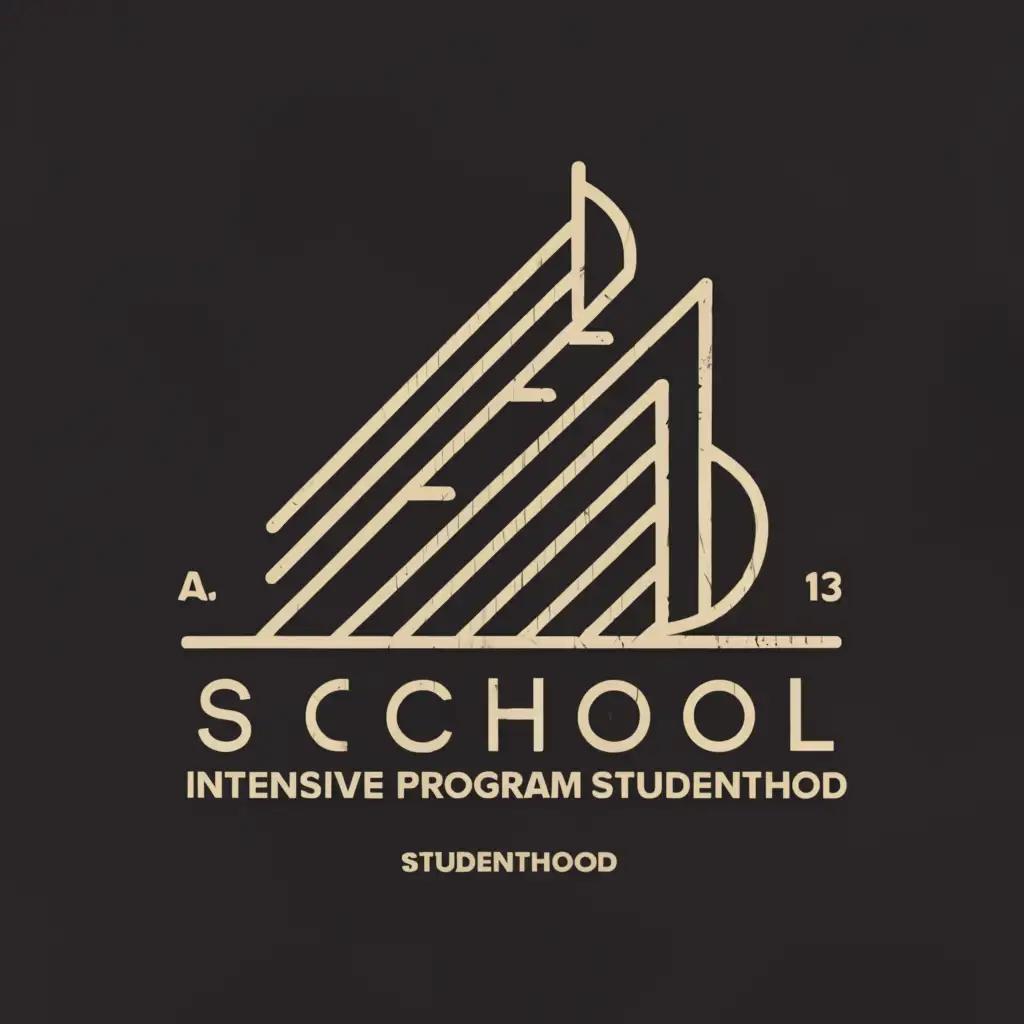 a logo design,with the text "School, intensive, program, leader, leader, studenthood", main symbol:staircase, team, school, leader,Minimalistic,be used in Education industry,clear background
