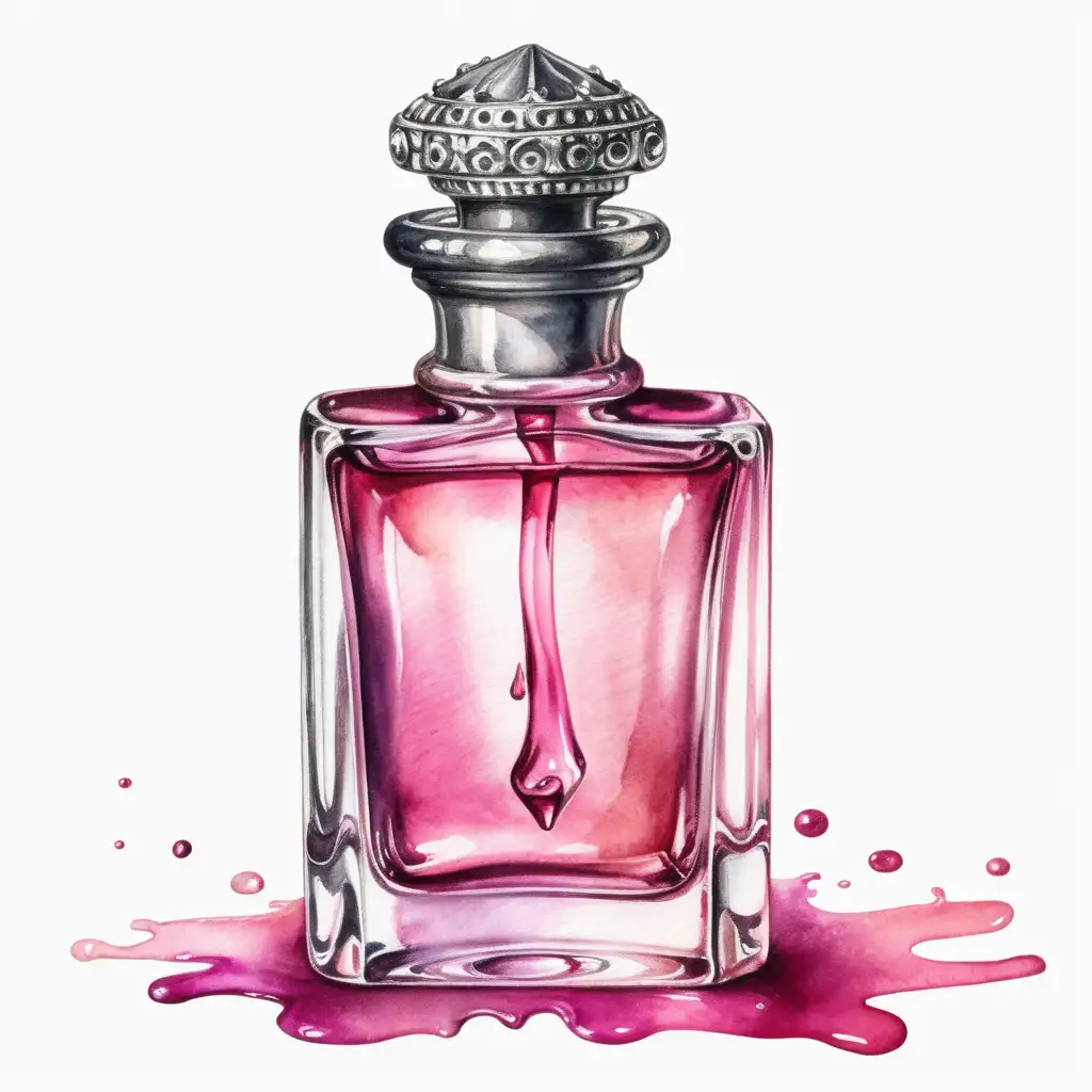 Medieval Pink Perfume Vial Art
