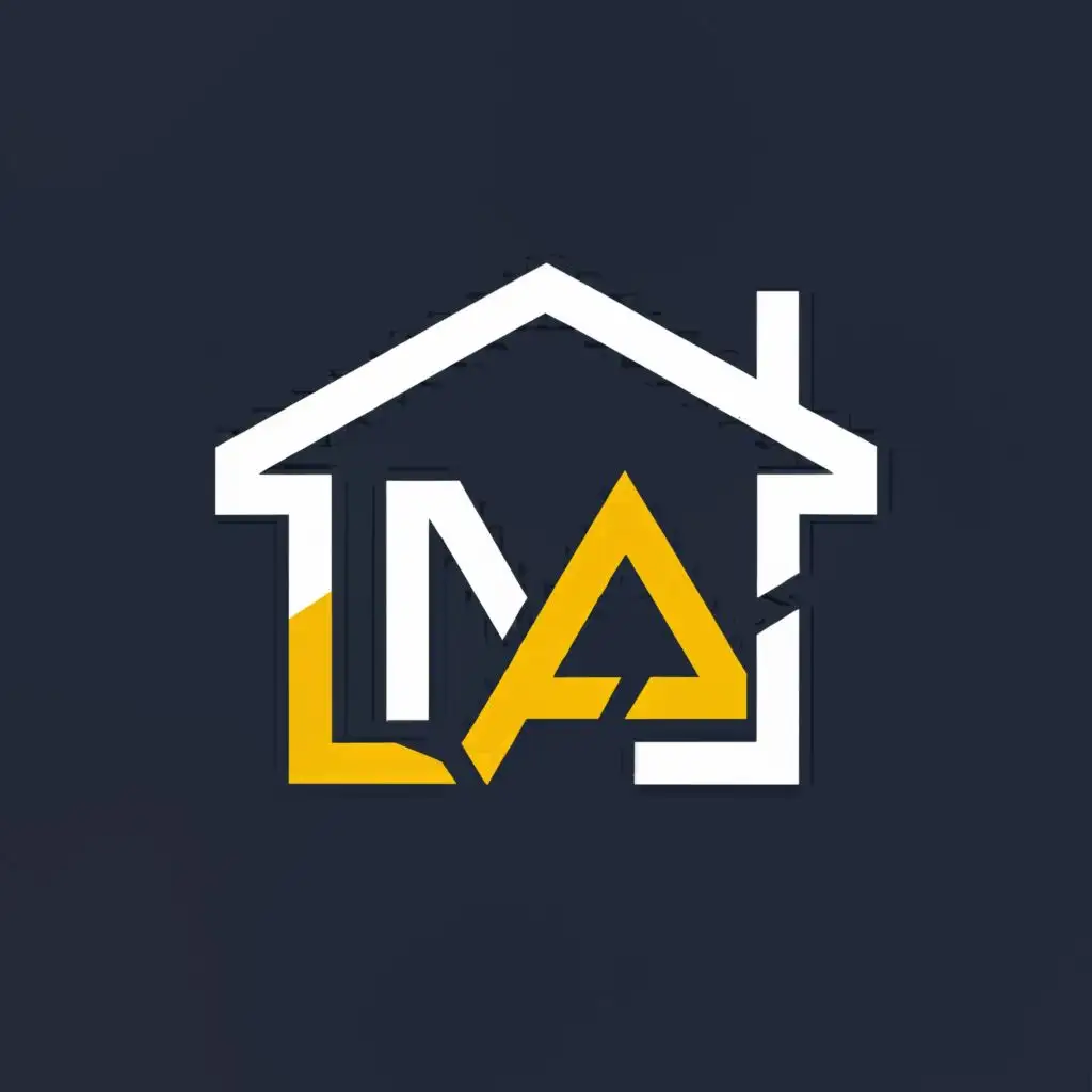 logo, GENERAL MAINTENANCE, with the text "MA", typography, be used in Real Estate industry