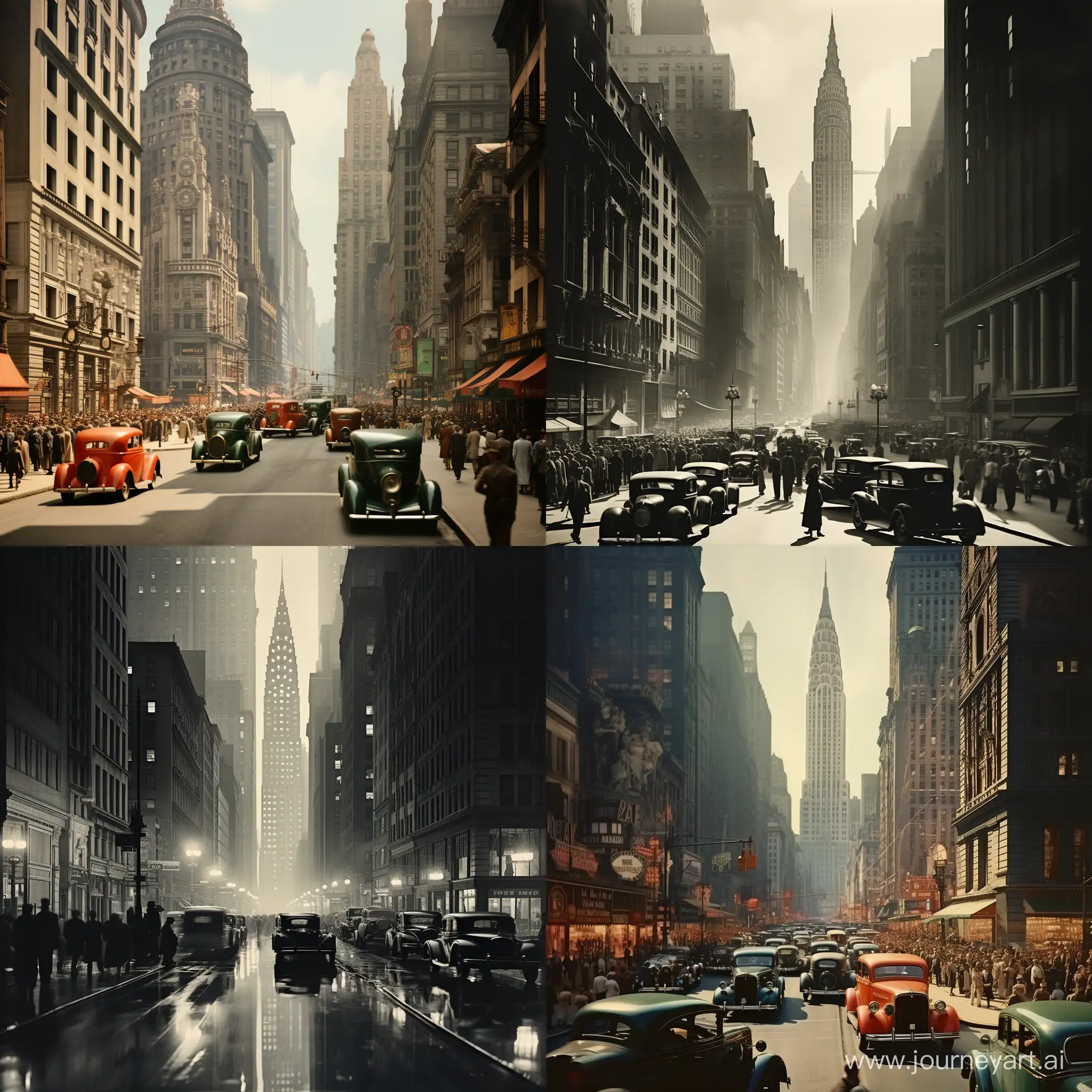 1930s-New-York-Street-Scene-in-Square-Format
