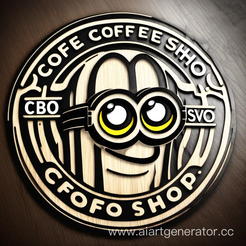 Powerful Minion SVO Engraving As Coffee Shop Logo with CBO
