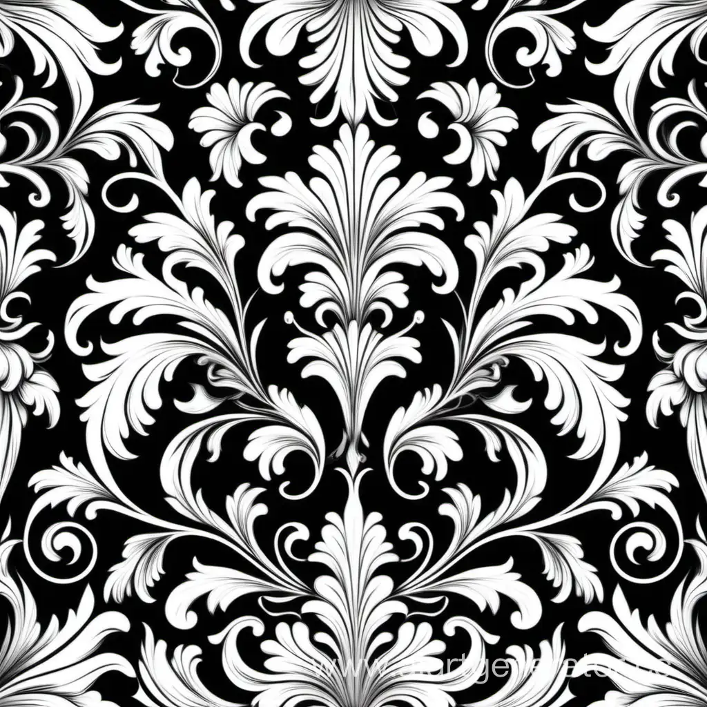 Elegant-Floral-Baroque-Pattern-in-Striking-Monochrome