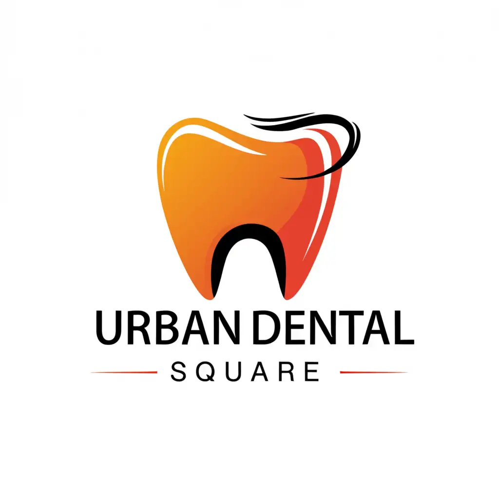 LOGO-Design-for-Urban-Dental-Square-Modern-and-Clear-with-Teeth-Skin-and-Hair-Elements