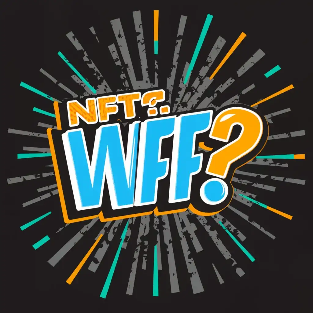 a logo design,with the text "NFT:WTF?", main symbol:$WTFNFT,Moderate,clear background