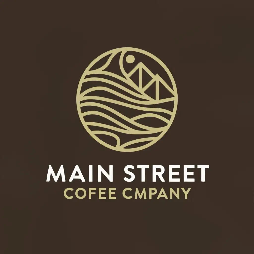 a logo design,with the text "Main Street Coffee Company", main symbol:River,Moderate,clear background
