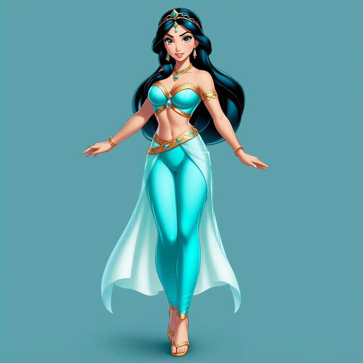 Enchanted Evening with Disney Princess Jasmine in Full Royal Regalia