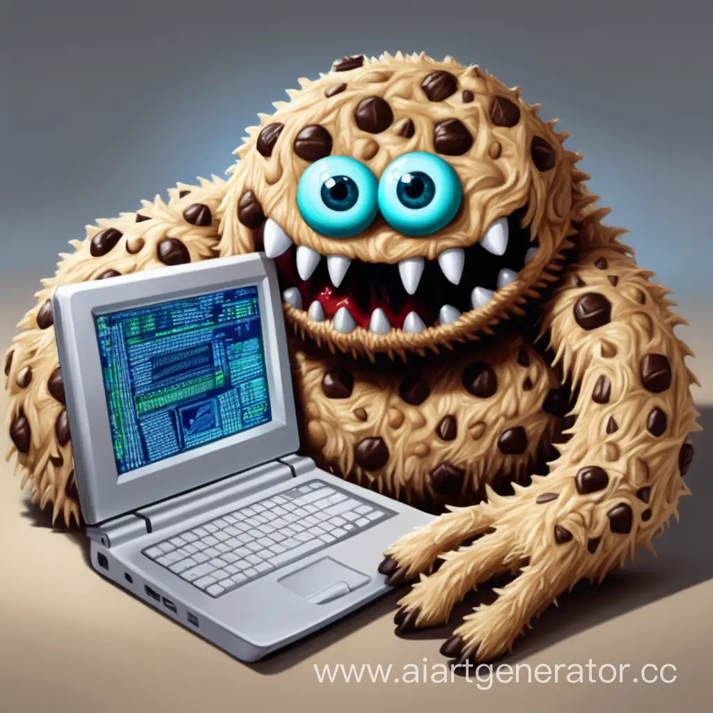 Malicious-Cookie-Computer-Virus-Monster