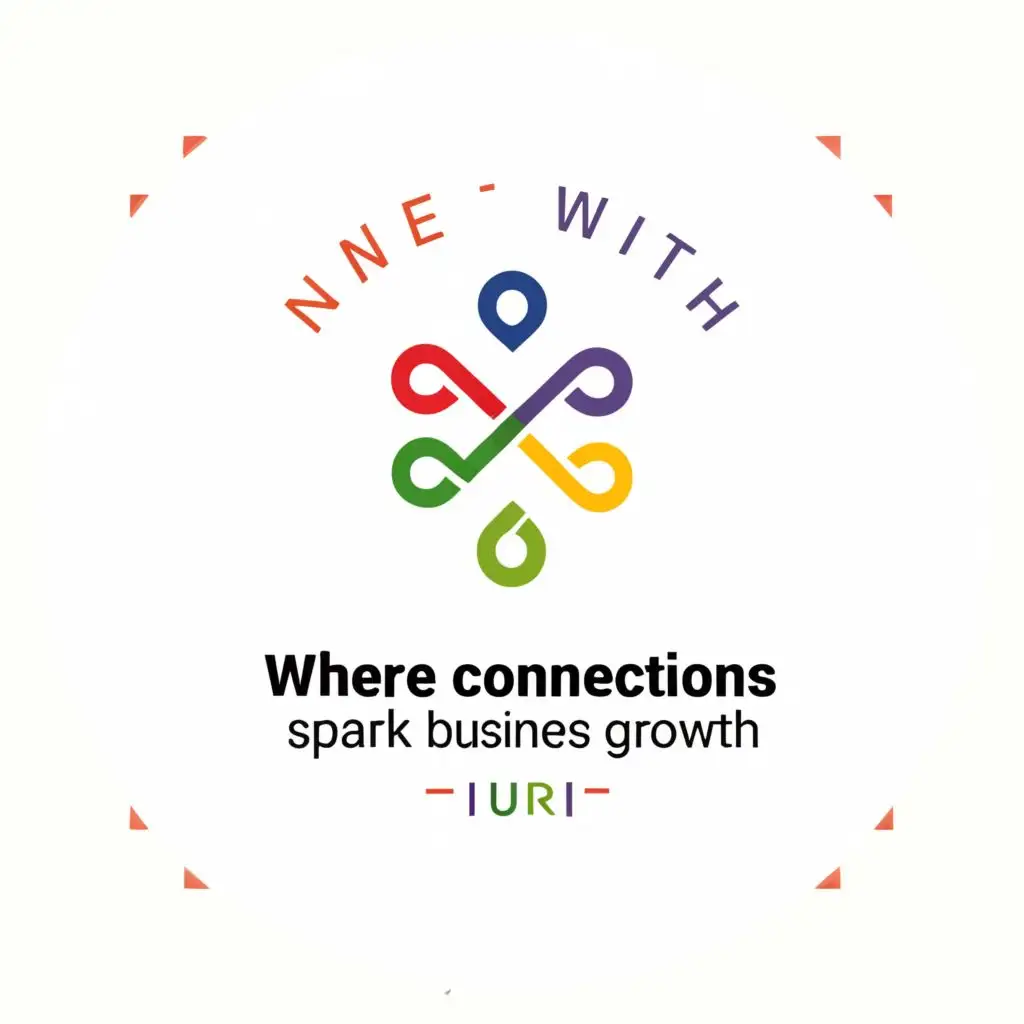logo, Where Connections Spark Business Growth, with the text "CONNECT WITH NUR", typography, be used in Nonprofit industry