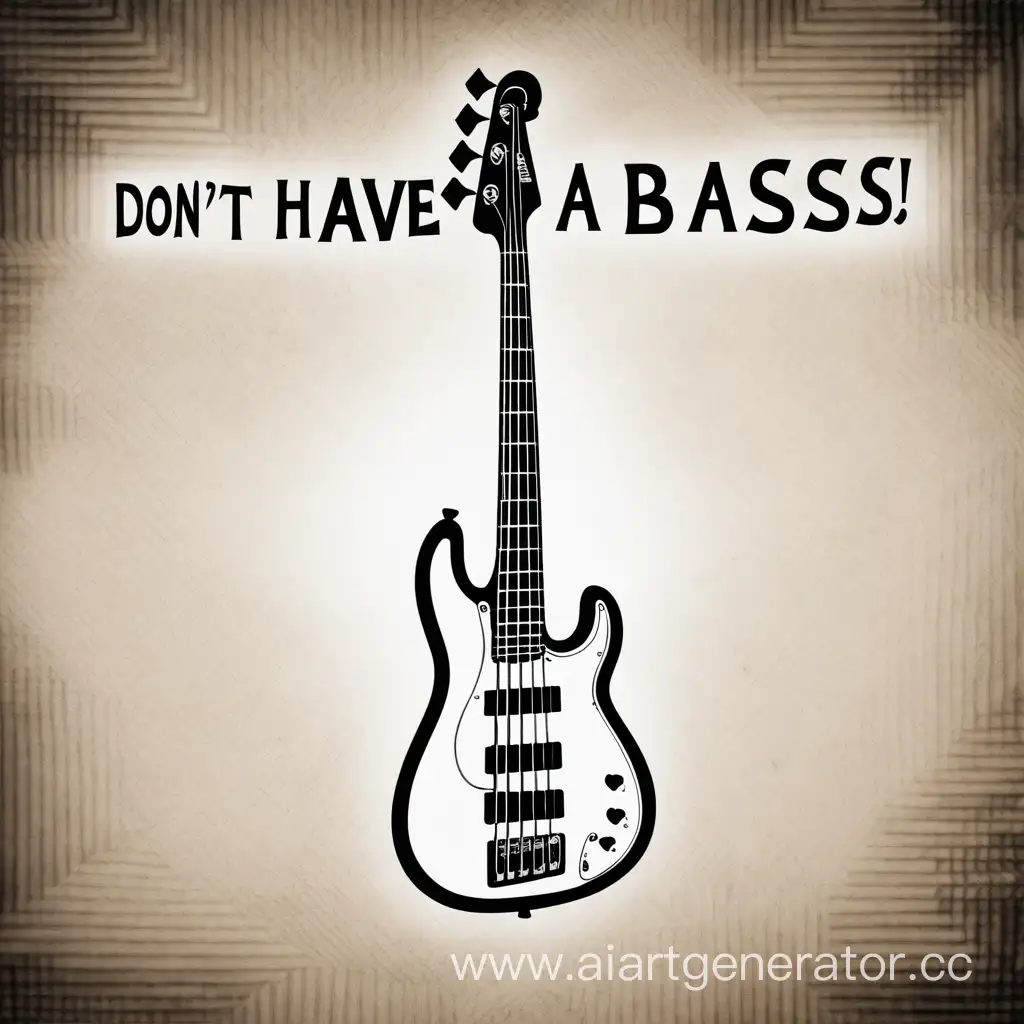 задний фон басс, посередине текст: Dont have a Bass